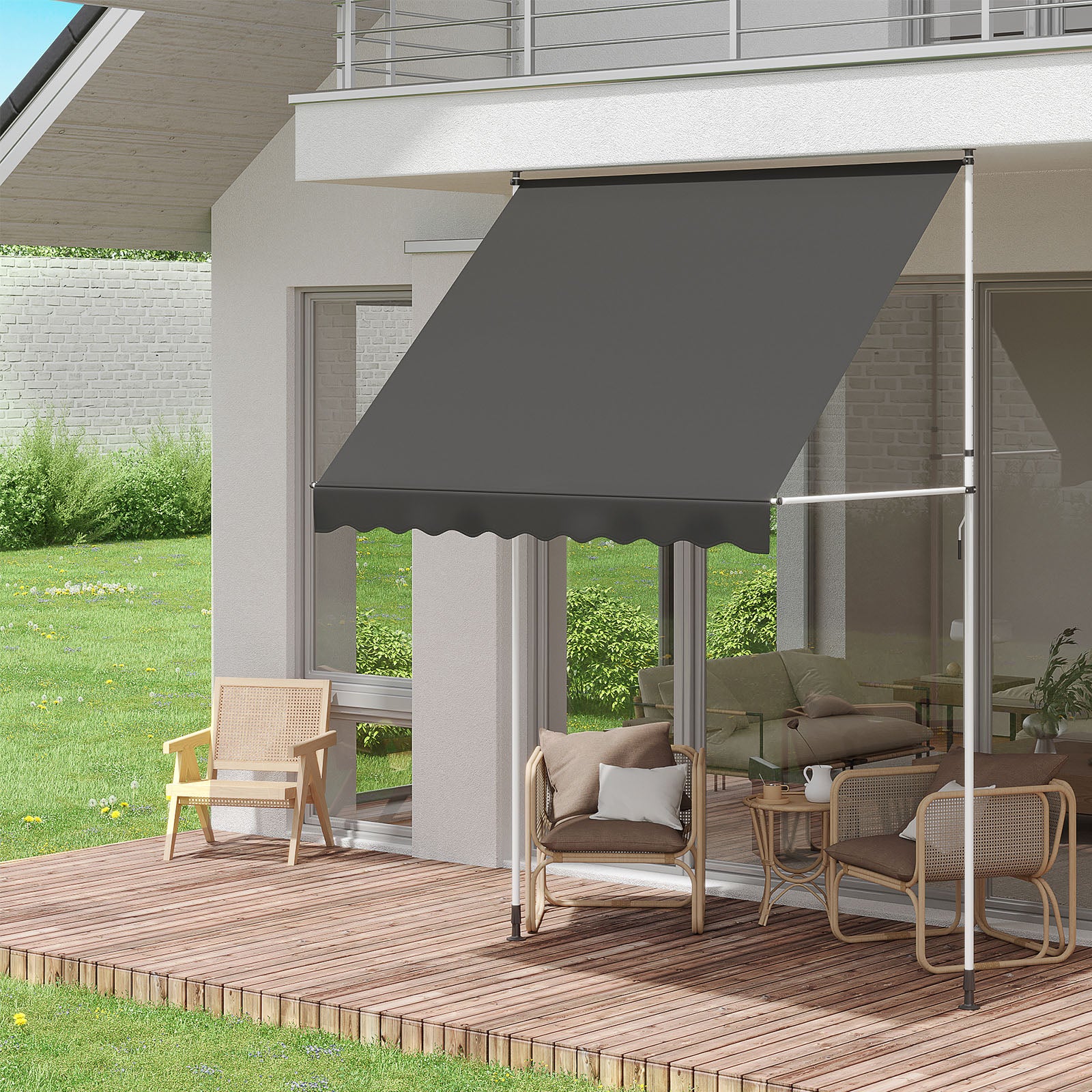 YODOLLA balcony awning with adjustable height